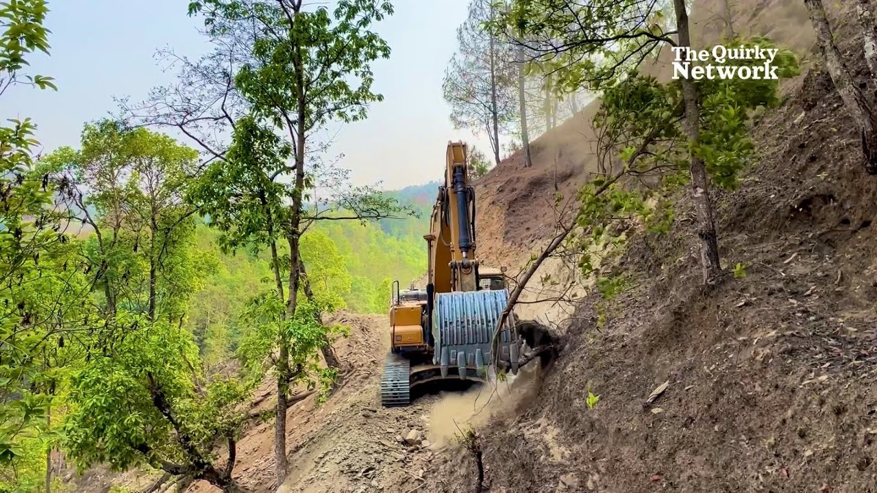 Skilled Operator Rapidly Builds Road in High-Risk Area