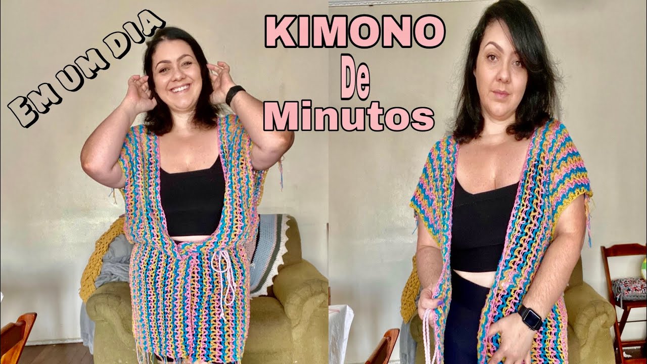 KIMONO DE MINUTOS super fácil com o que vc tem em casa