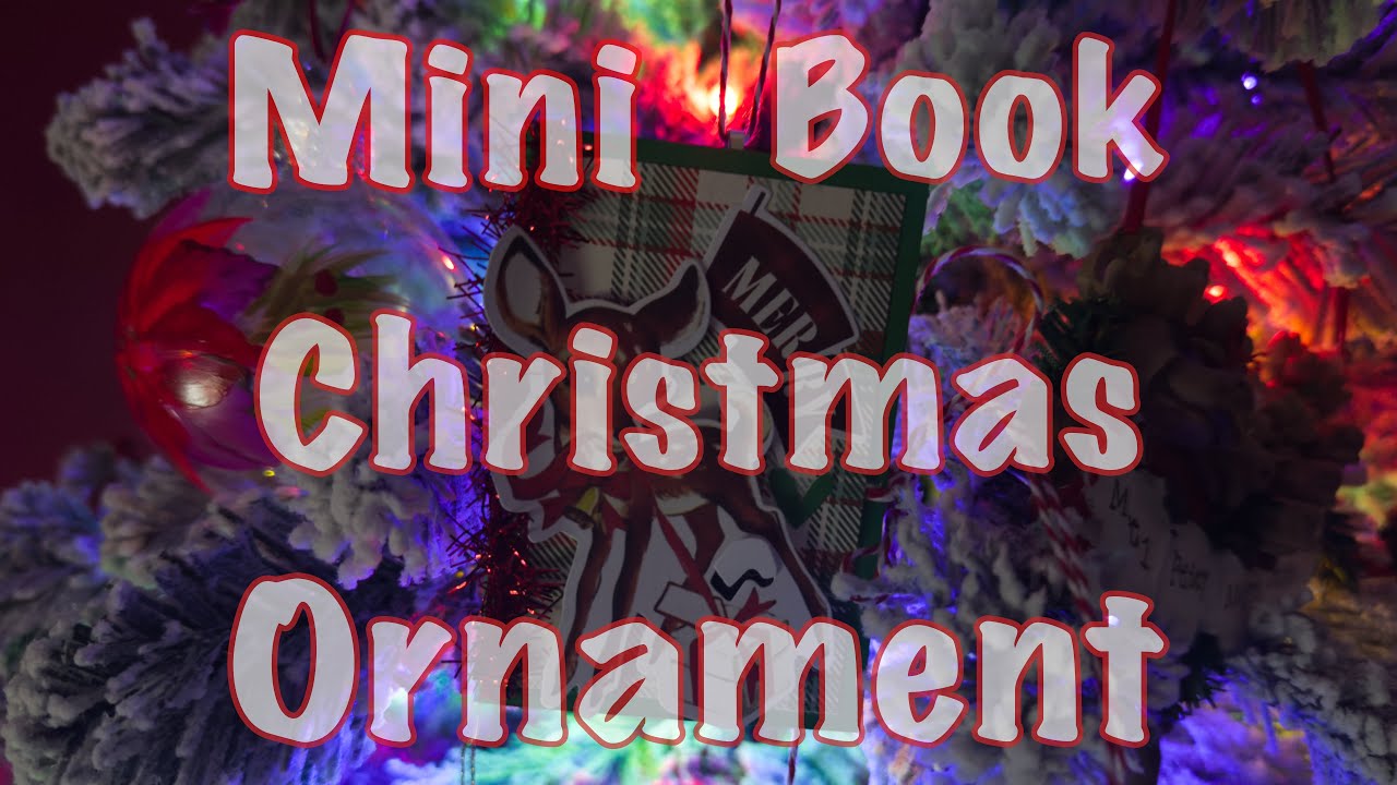 Mini book Christmas Ornament.