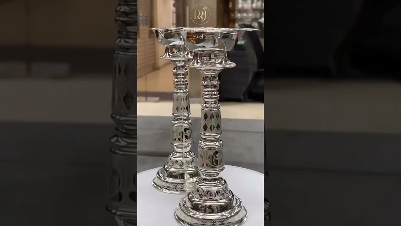 Beautiful Silver Lamps for Your Puja Room ✨| Latest Silver Lamp Designs #silverjewery #silver #lamp