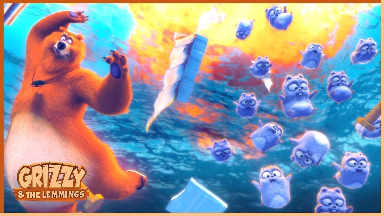 Water Sports | Grizzy & the Lemmings | 🐻🐹 Cartoon for Kids