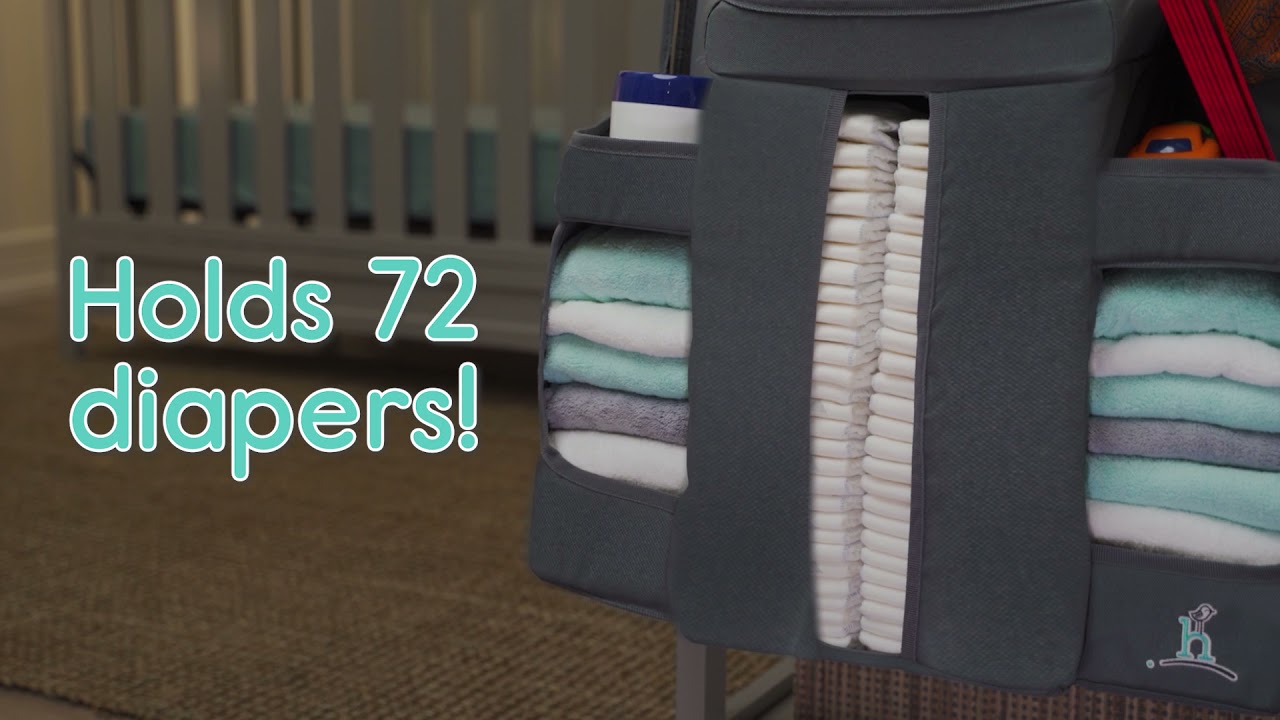 Hiccapop Nursery Organizer and Baby Diaper Caddy | Hanging Diaper Organization Storage