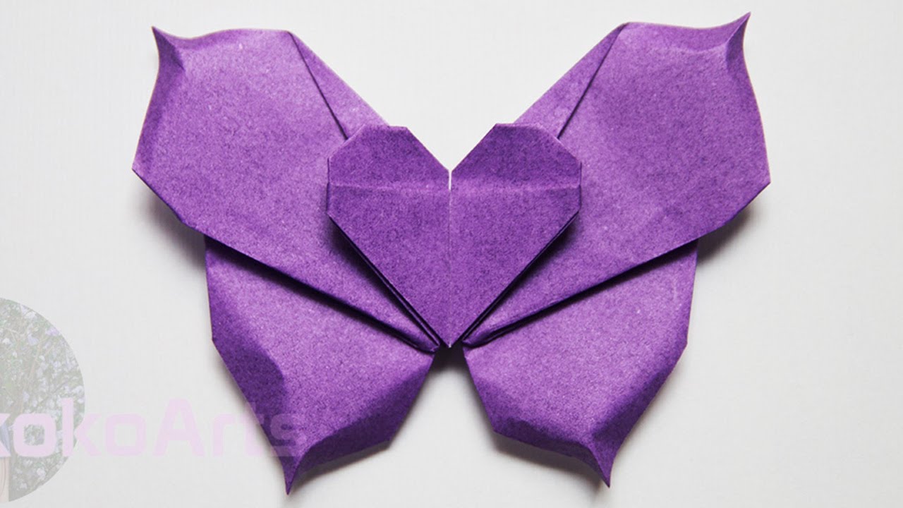 🦋 Origami Butterfly 🦋 Wings Heart Butterfly (Phong Tran Origami)