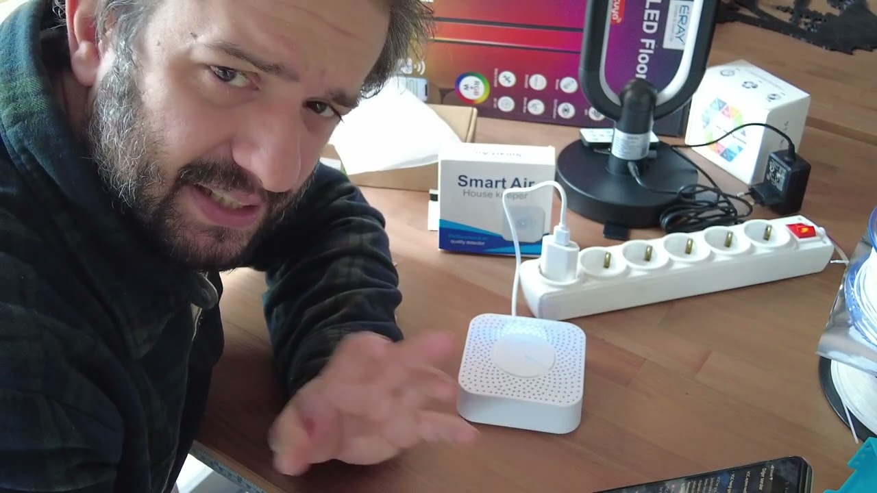Alexa Uyumlu Smart Air HouseKeeper 6in1 Nem Sıcaklık Co2 CHo2 ve Voc Bilgisi