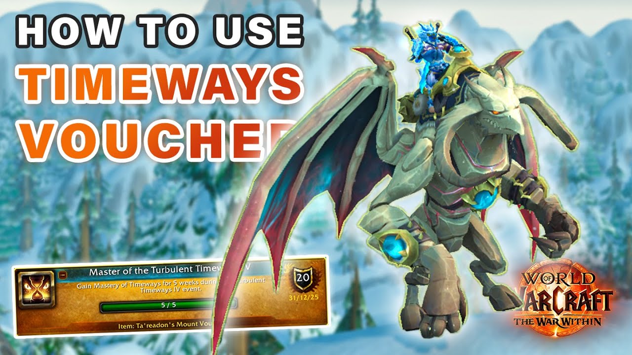 How to Get and Use Ta'readon's MOUNT Voucher | Mastery of the Timeways IV Event ► World of Warcraft