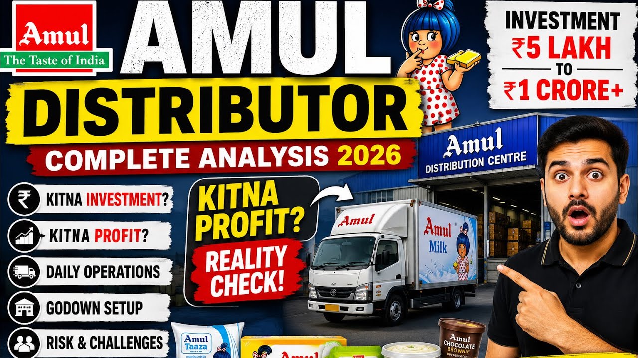 🥛 Amul Distributorship 2026 | Investment, Profit, Margin, ROI & Reality Check 😱
