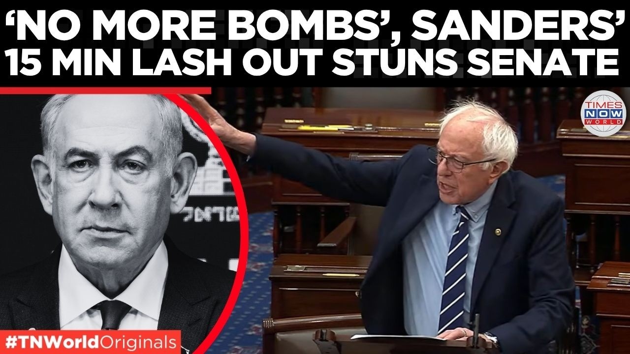 SANDERS SHOCKS SENATE: &ldquo;Stop Funding Netanyahu!&rdquo; Fiery Speech Goes Viral | Times Now World