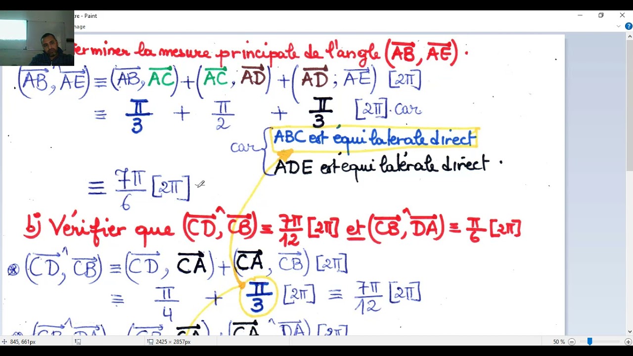 Angles orientés cours et aplication partie 2