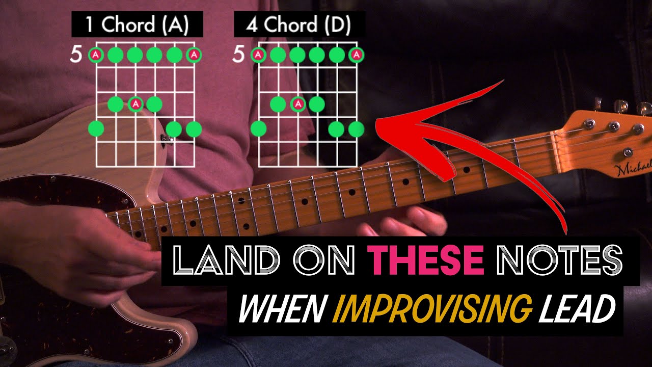 Land on THESE notes when improvising lead guitar - Guitar Lesson - EP527