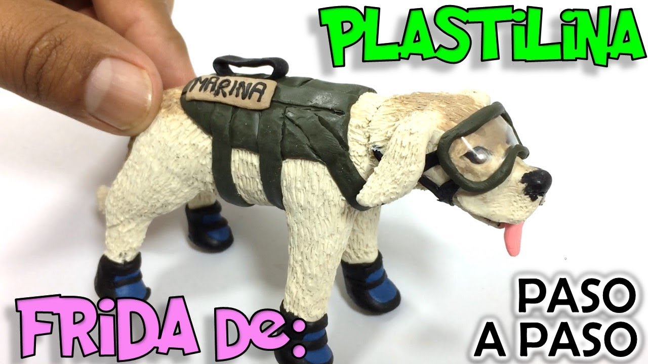 ✔️ COMO HACER A FRIDA LA PERRITA RESCATISTA DE PLASTILINA PASO A PASO ✔️ MI MUNDO DE PLASTILINA