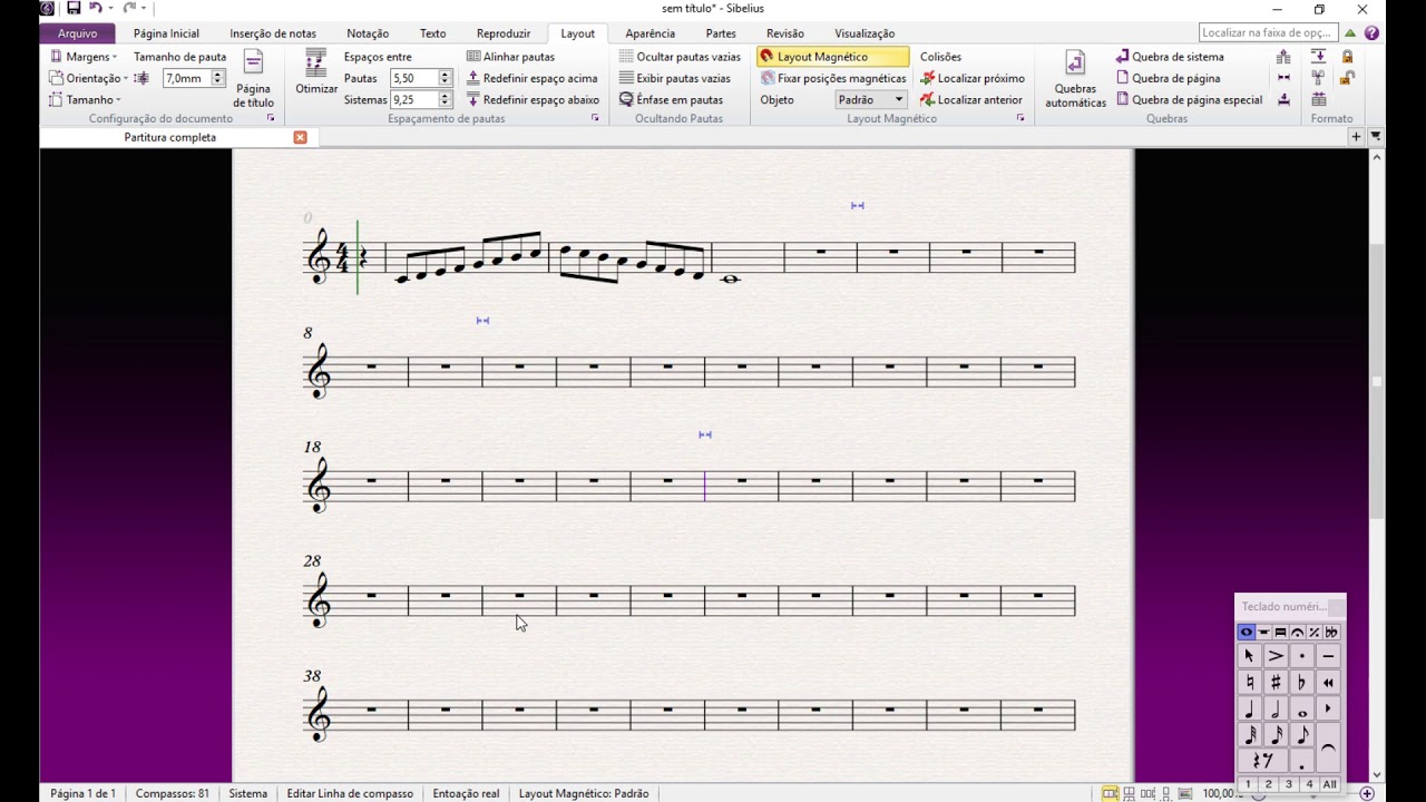 COMO UTILIZAR OS COMPASSOS DE ESPERA NO SIBELIUS