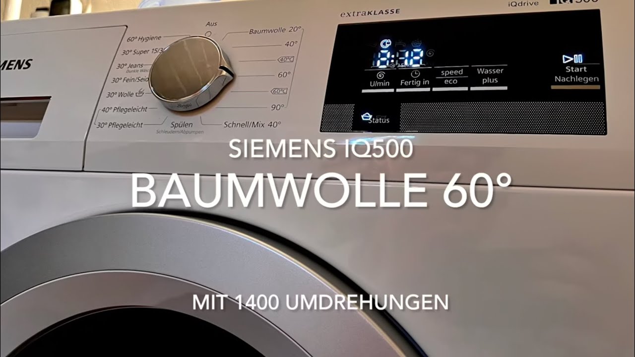 Siemens iQ500 | Baumwolle 60°