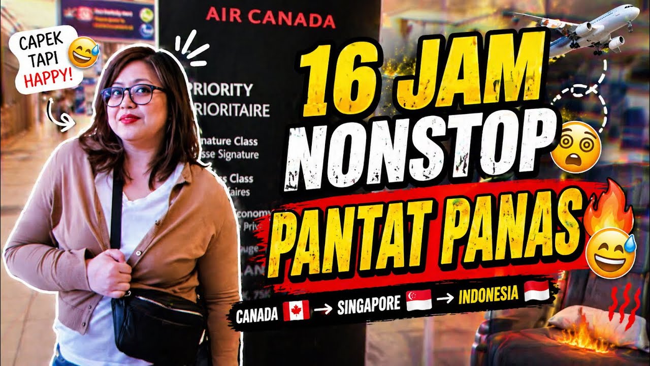TANTEDEBZVLOG: 16 Jam Terbang Nonstop ke Indonesia Lewat Singapore… PANTAT PANAS, HATI BAHAGIA! 😅✈️🔥