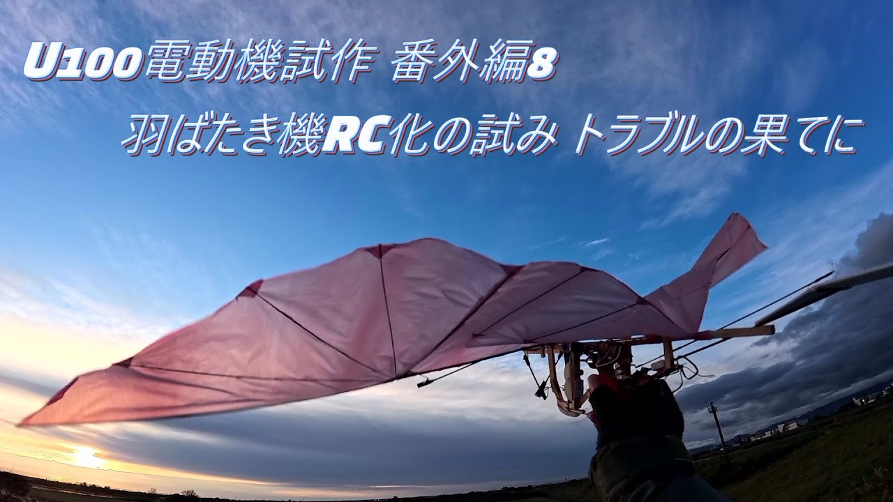 U100 電動機試作 番外編　羽ばたき機RC化の試み8 トラブルの果てに