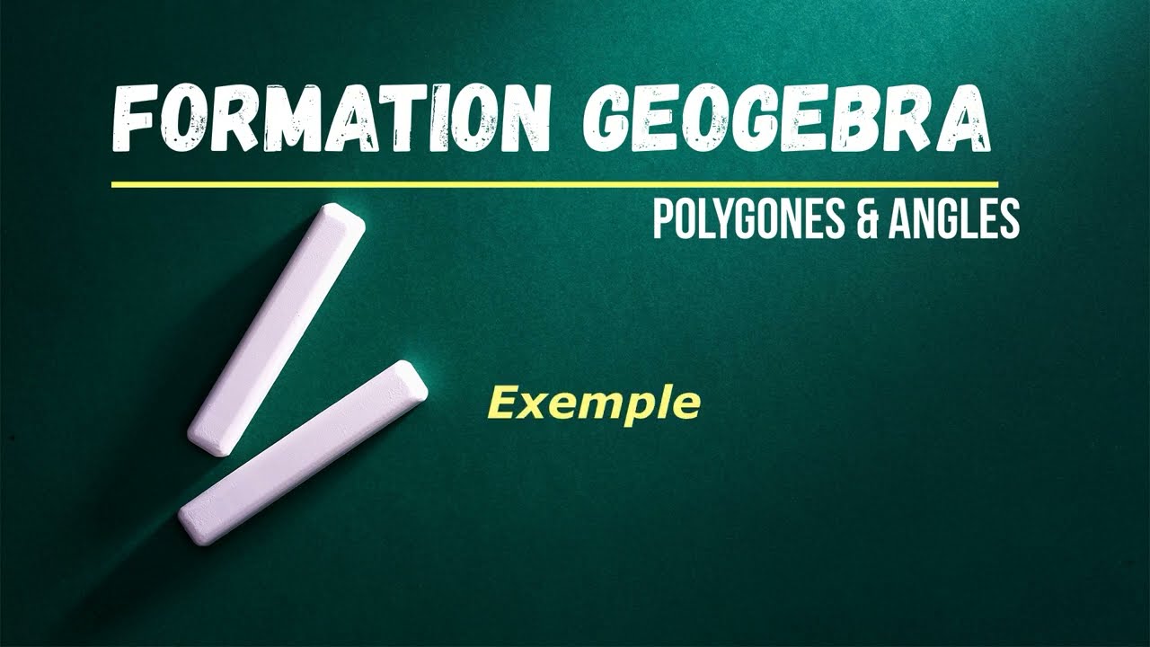 Formation Geogebra : Vers la construction des ses propres ressources (tutoriel 01)