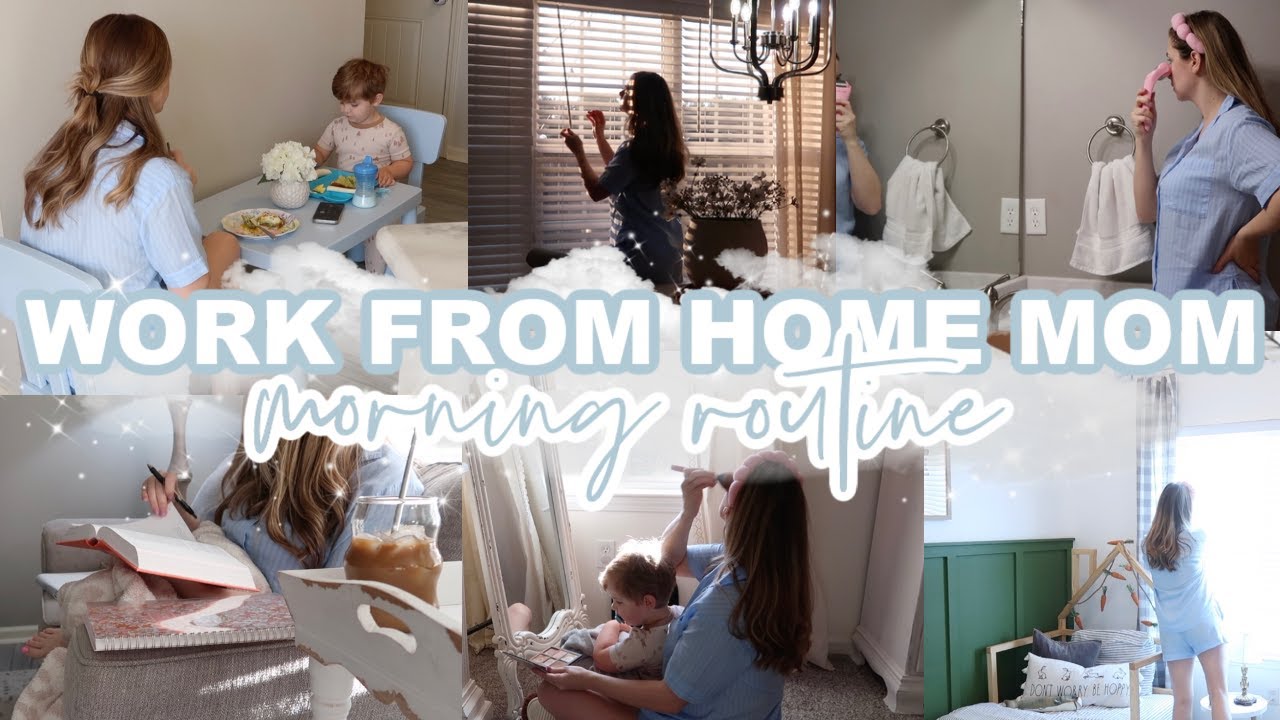 PREGNANT TODDLER MOM MORNING ROUTINE | WORK FROM HOME MOM MORNING ROUTINE | Lauren Yarbrough