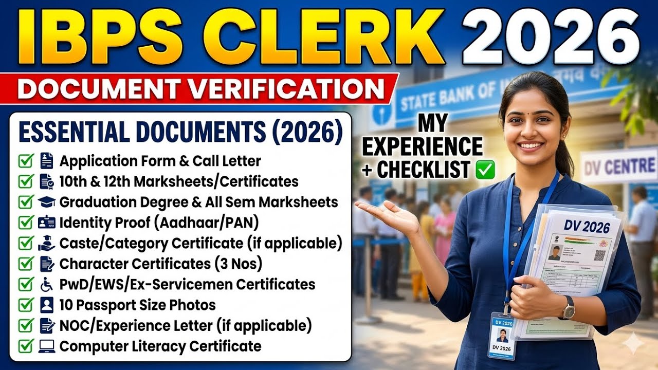 MY IBPS CLERK DOCUMENT VERIFICATION EXPERIENCE 2026 🔥 | Ibps clerk dv experience 2026 | ibps clerk