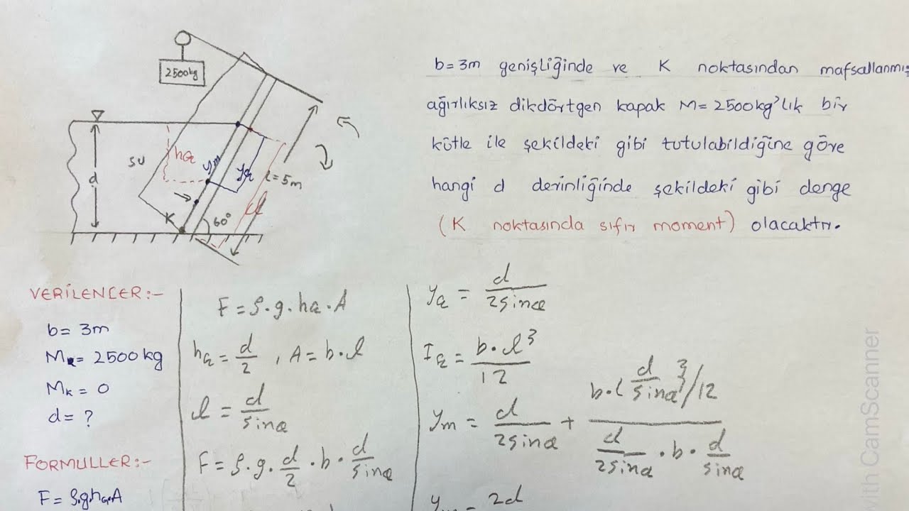 AKIŞKANLAR MEKANİĞİ Soru &Ccedil;&ouml;z&uuml;m&uuml;, HİDROSTATİK