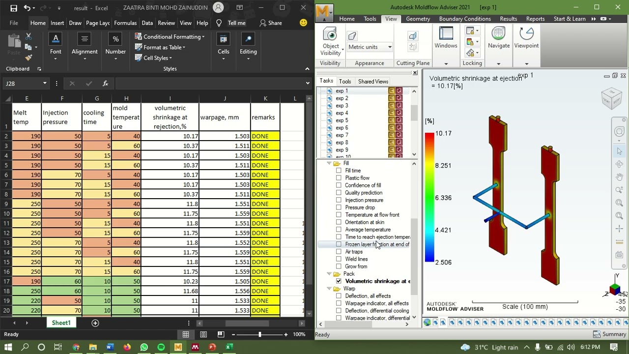 MoldFLow Analysis Video