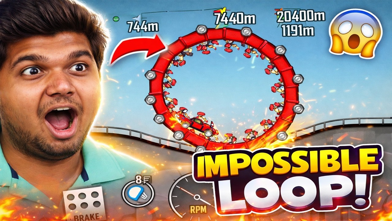 This Highway Run Went INSANE! New Personal Best 🔥#viral #hillclimbracing #gameplay #trending #musky