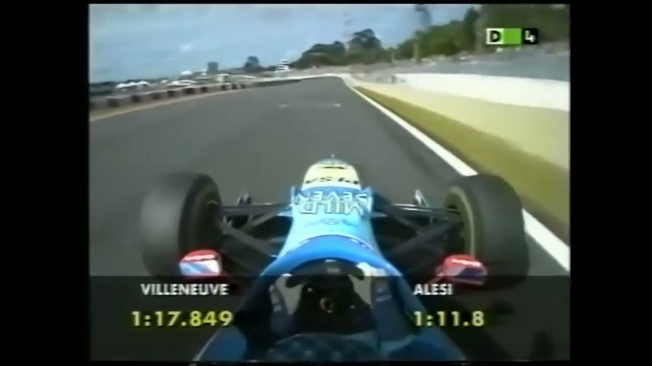 Jean Alesi onboard at Interlagos 1997, driving the Benetton F1