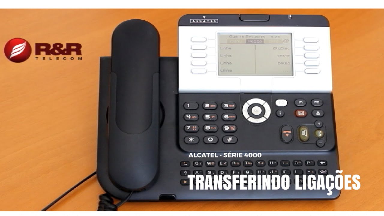 Transferindo uma ligação sem e com anuncio - série 4000 ALCATEL