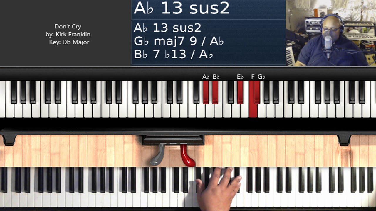 Don't Cry (by Kirk Franklin) - Piano Tutorial