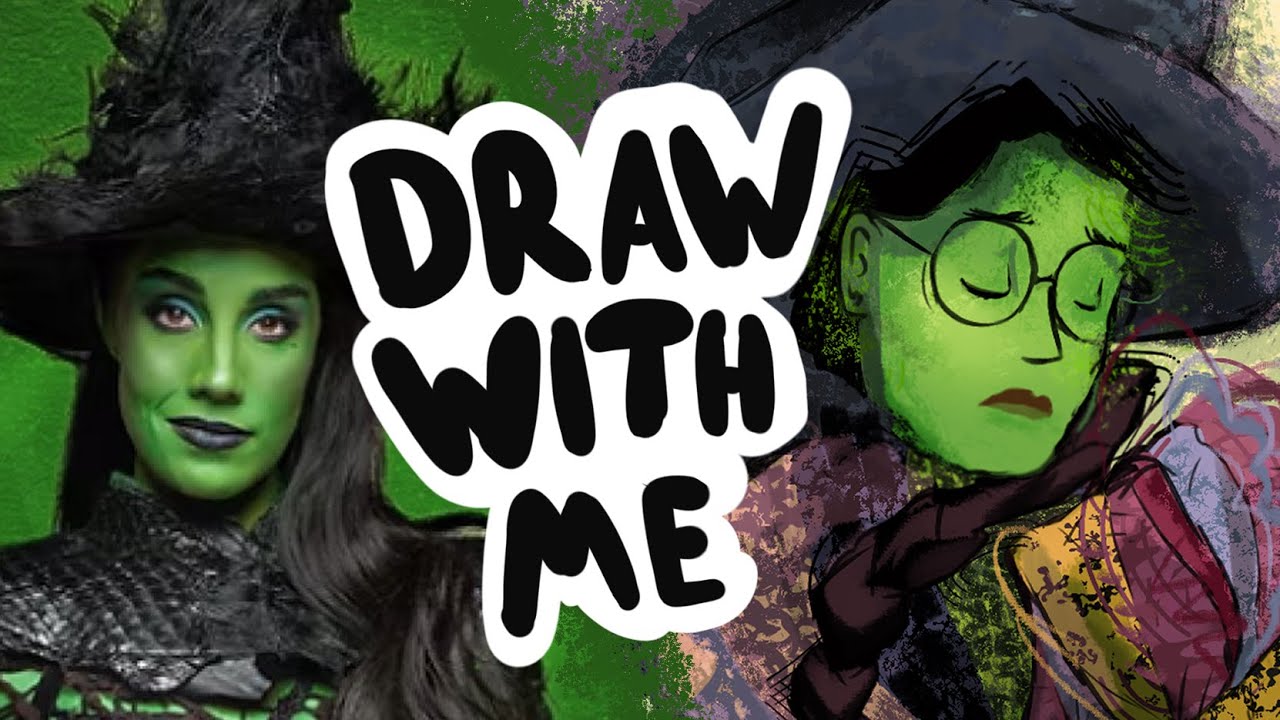 DRAW WITH ME 💚 WICKED BRASIL 🧹 Myra Ruiz