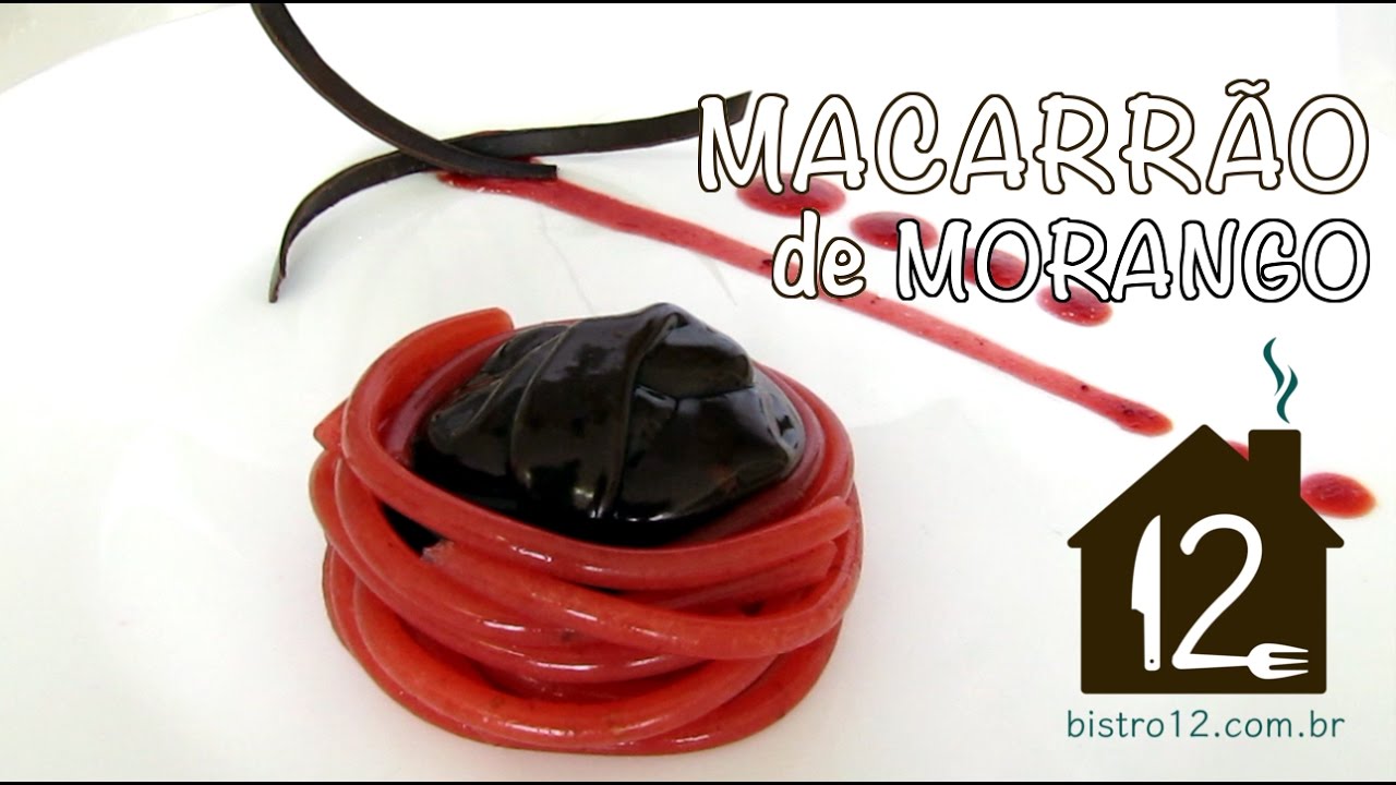 Macarrão de Morango - Gastronomia molecular #8
