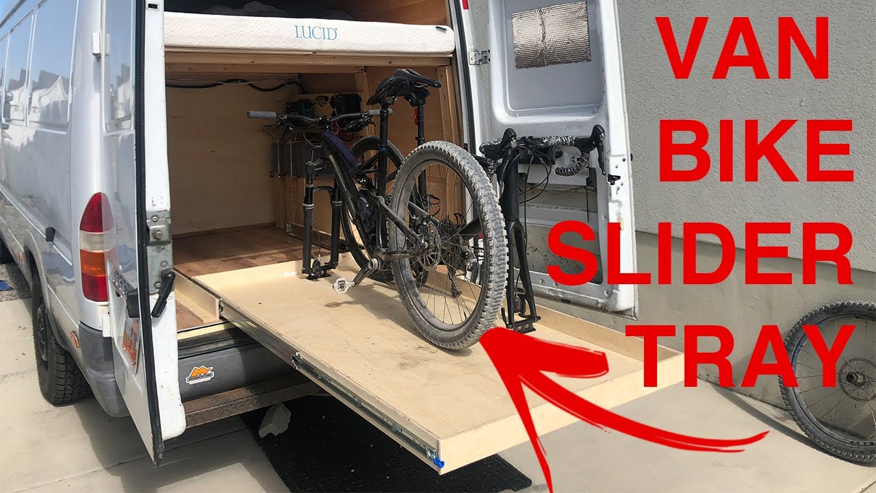 How To Build A Bike Slider Tray / Storage Tray For A Van - Vanlife