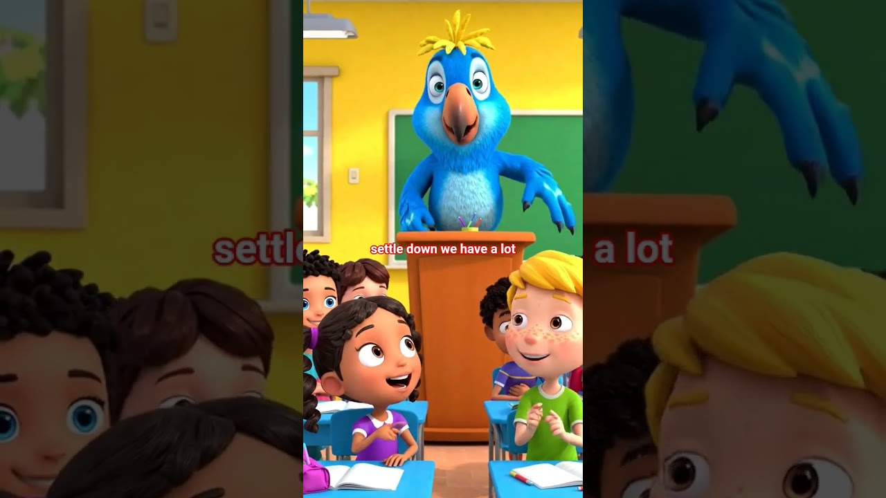 Funny Parrot Teacher in Class 😂 | Settle Down Kids! | Hilarious Cartoon Animation #FunnyParrot #ai