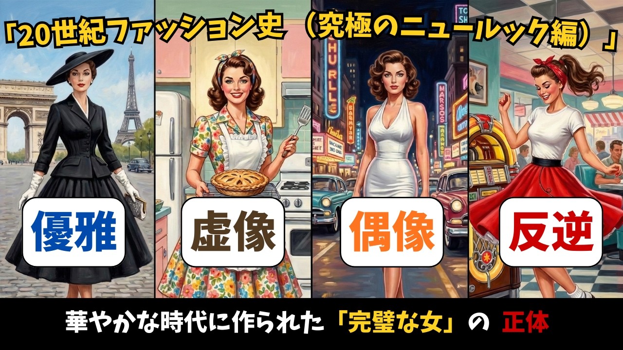 【Vol.5】息苦しいほどの美しさ。1950年代ファッションはいかにして女性を縛り、そして解放したのか？｜20世紀ファッション史（究極のニュールック編 1950-1960s）歴史解説