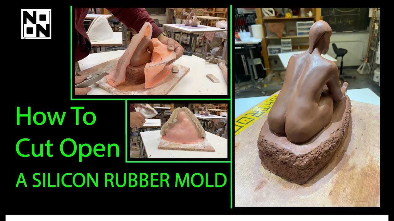 How to Cut Open a Silicon Rubber Mold - Mold Making - Sculpture Process