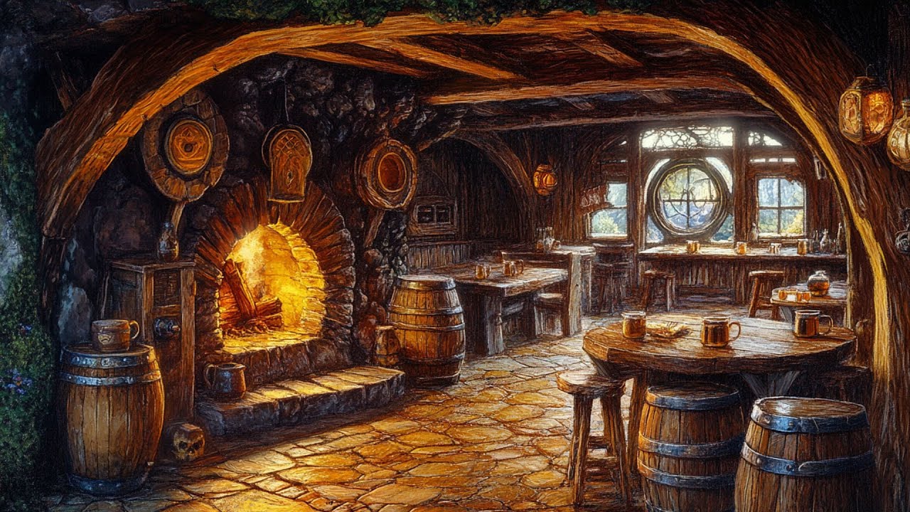 Medieval Tavern Fantasy Music - Celtic Music for Good Sleep, Tavern Space