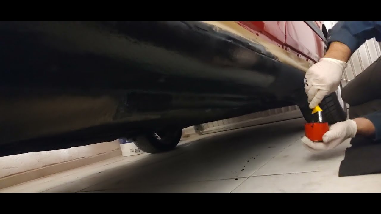UNTERBODENSCHUTZ AUFTRAGEN AUDI SCHWELLER/AUDI 100 C4 / Rocker Panel Underbody Coating / PROTECTION