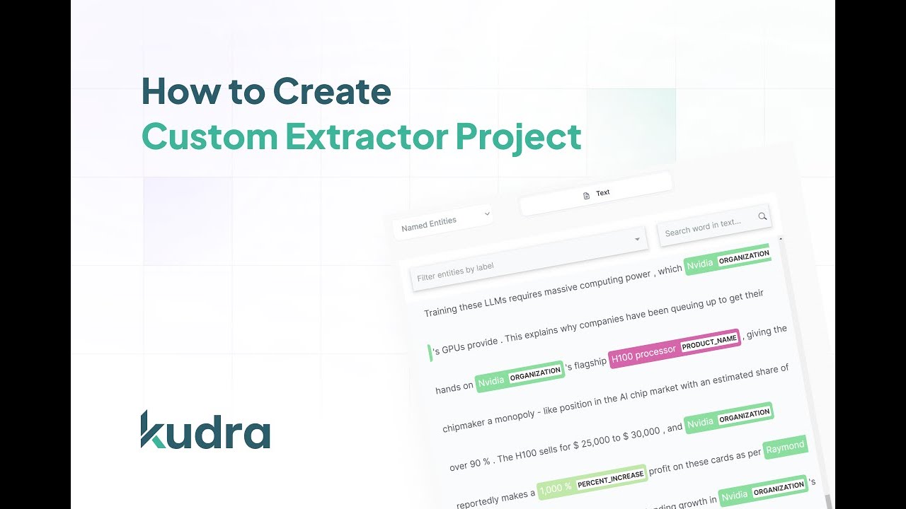 Extract Custom Entities with Kudra