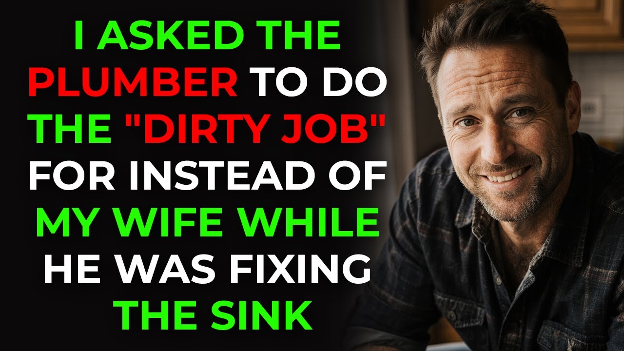 I ASKED THE PLUMBER TO DO THE "DIRTY JOB" FOR INSTEAD OF MY WIFE WHILE HE WAS FIXING THE SINK
