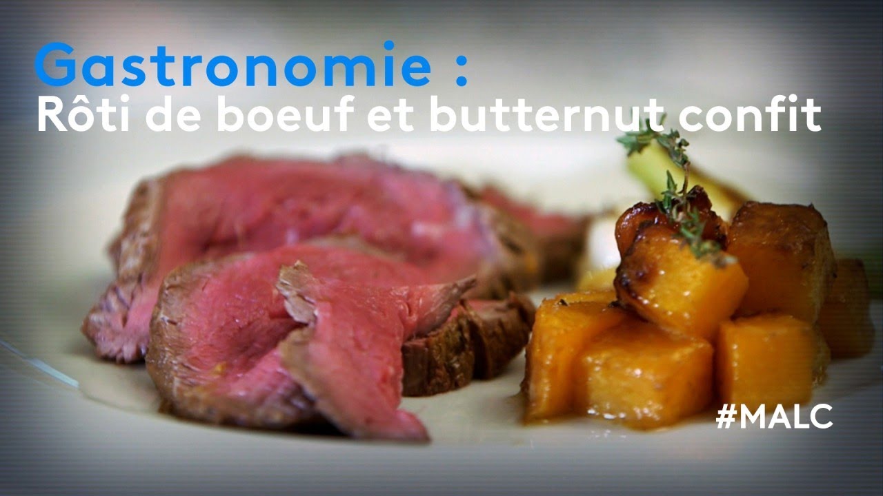 Gastronomie : rôti de bœuf et butternut confit