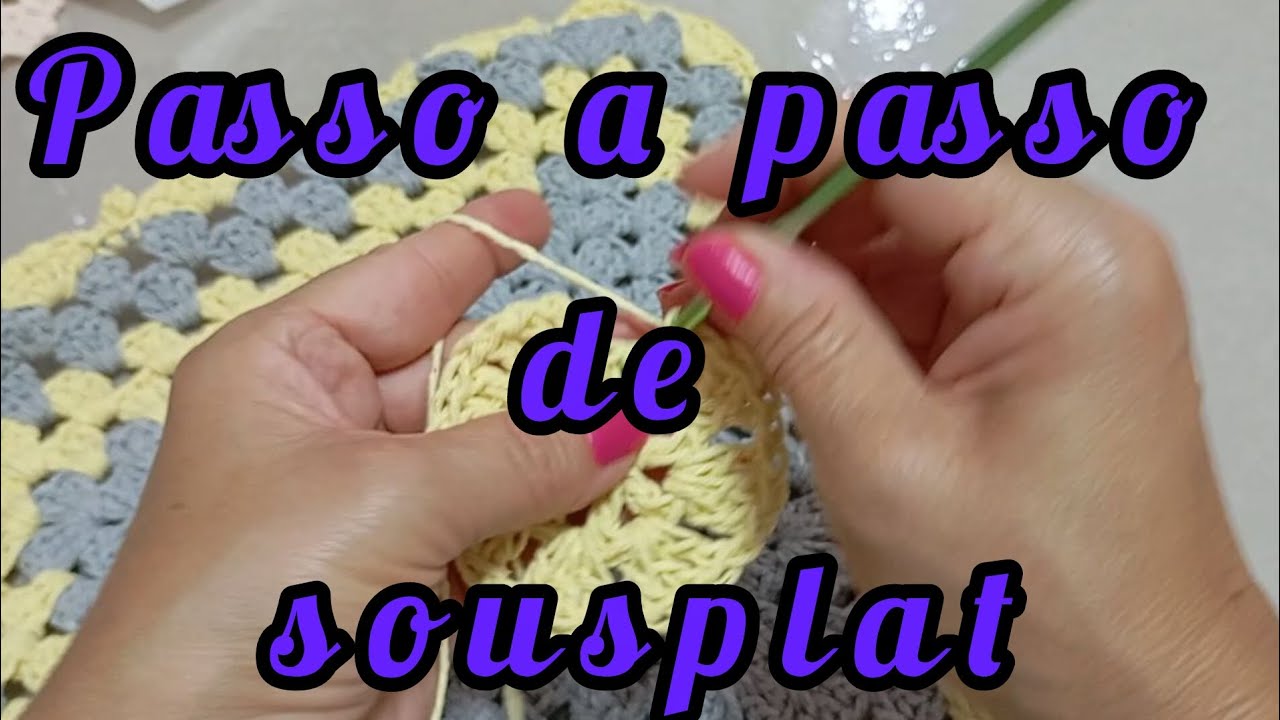 #crochê🧶Quer um sousplat incrível gastando pouco? Te ensino o passo a passo simples e rápido!