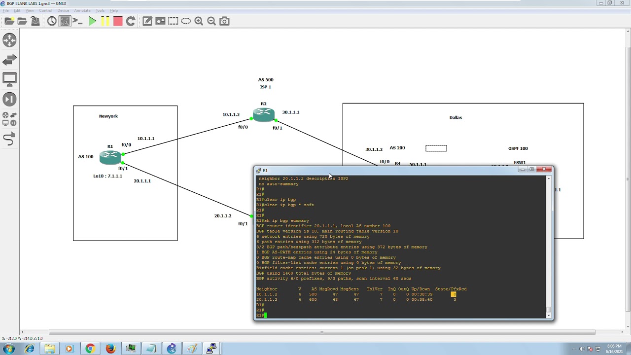 BGP Load Balancing Configuration Part 3 ( AS Path Prepends )