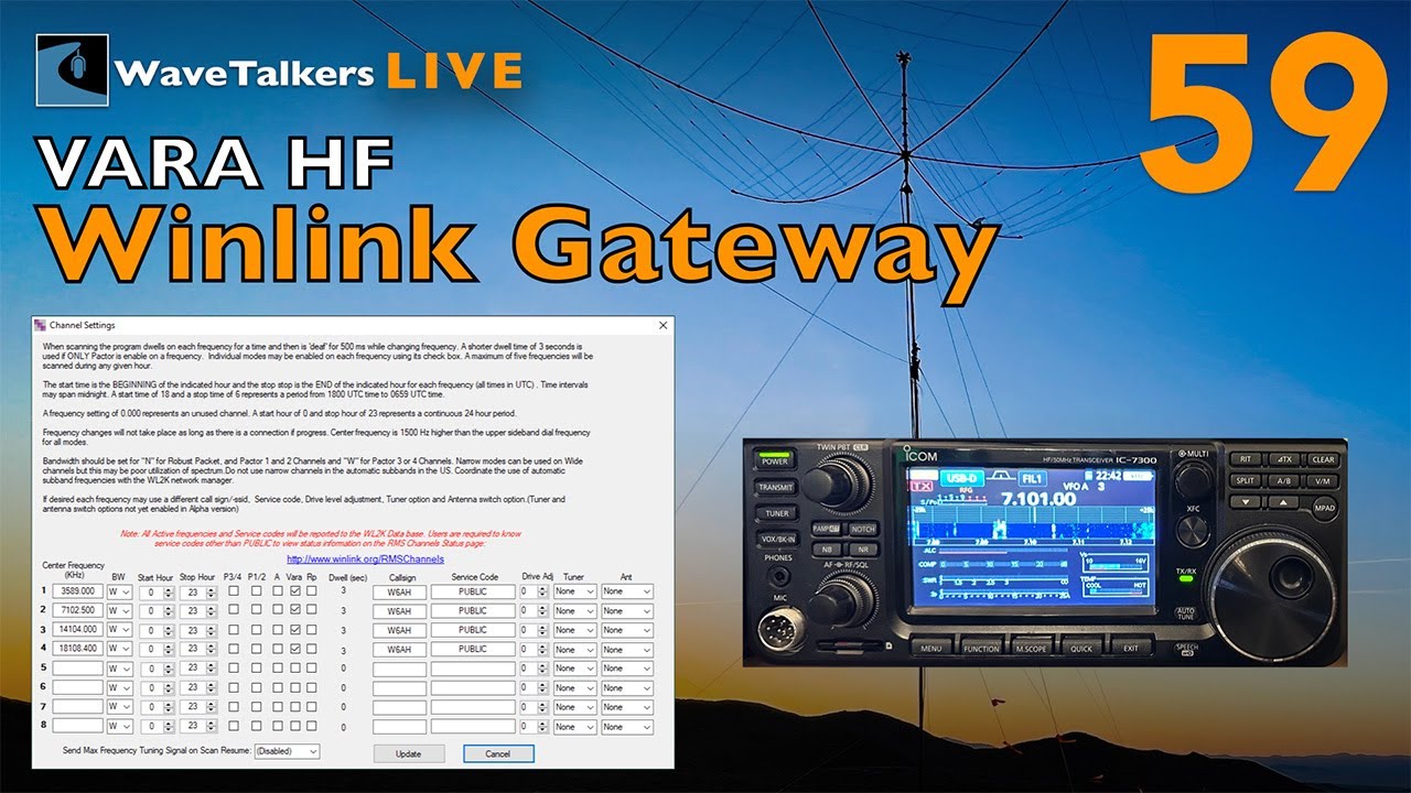 Setting Up A VARA HF Winlink Gateway – WaveTalkers LIVE 59