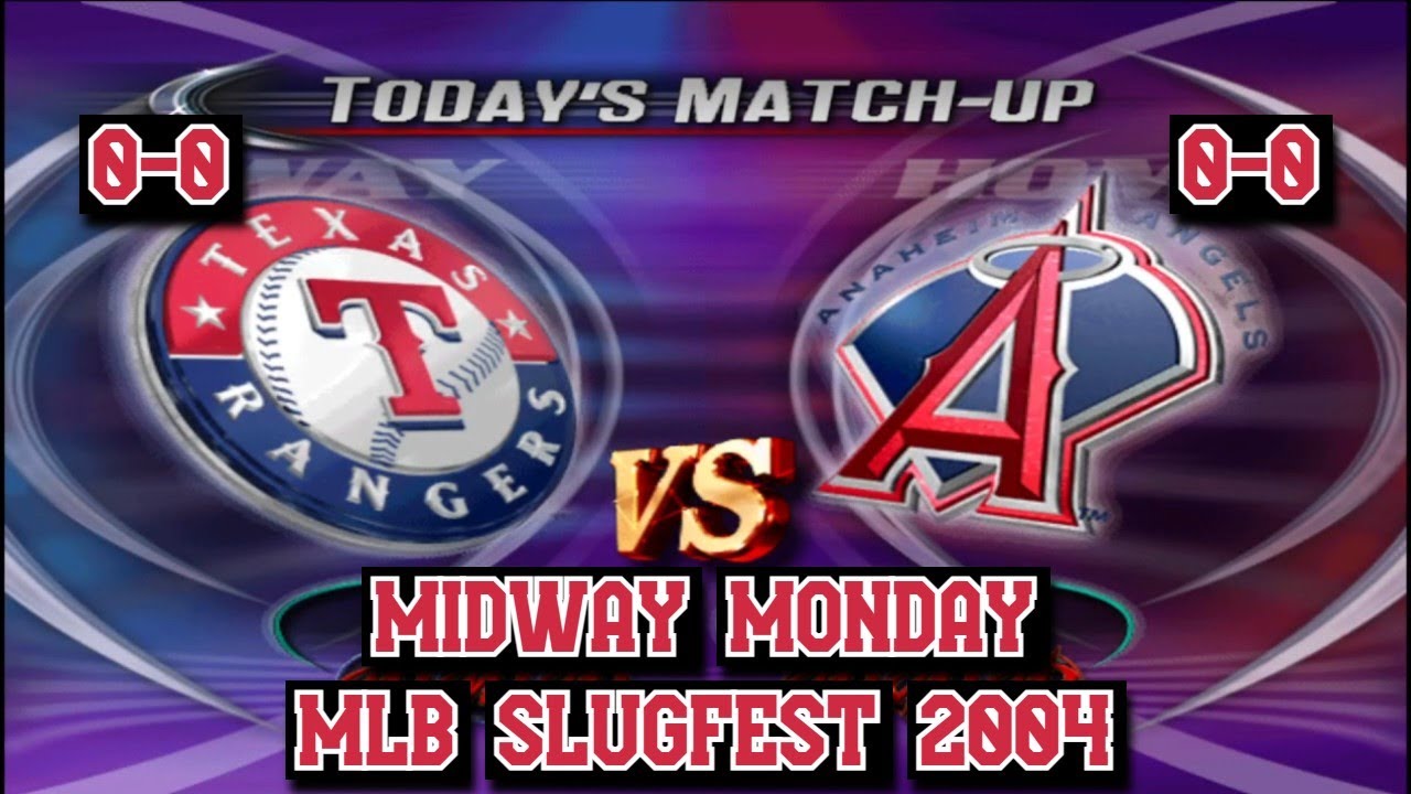 Rangers at Angels on Opening Night | Midway Monday | MLB Slugfest 2004 (GameCube)