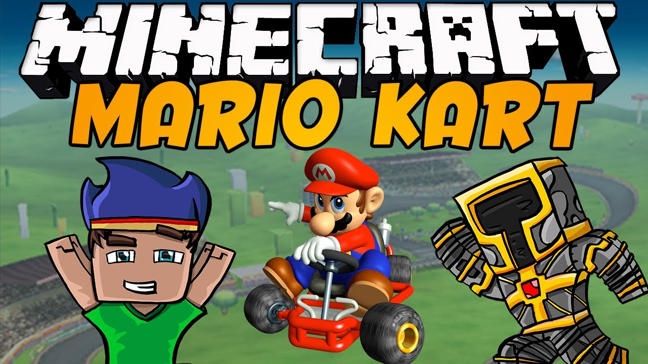 Prebz og Dennis spiller Mario Kart i Minecraft