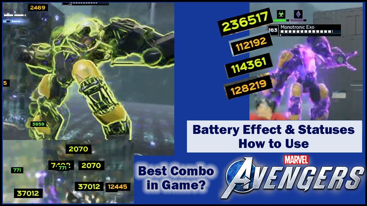 Marvel's Avengers HOW TO APPLY BATTERY EFFECT & Best Status Combo in Game!