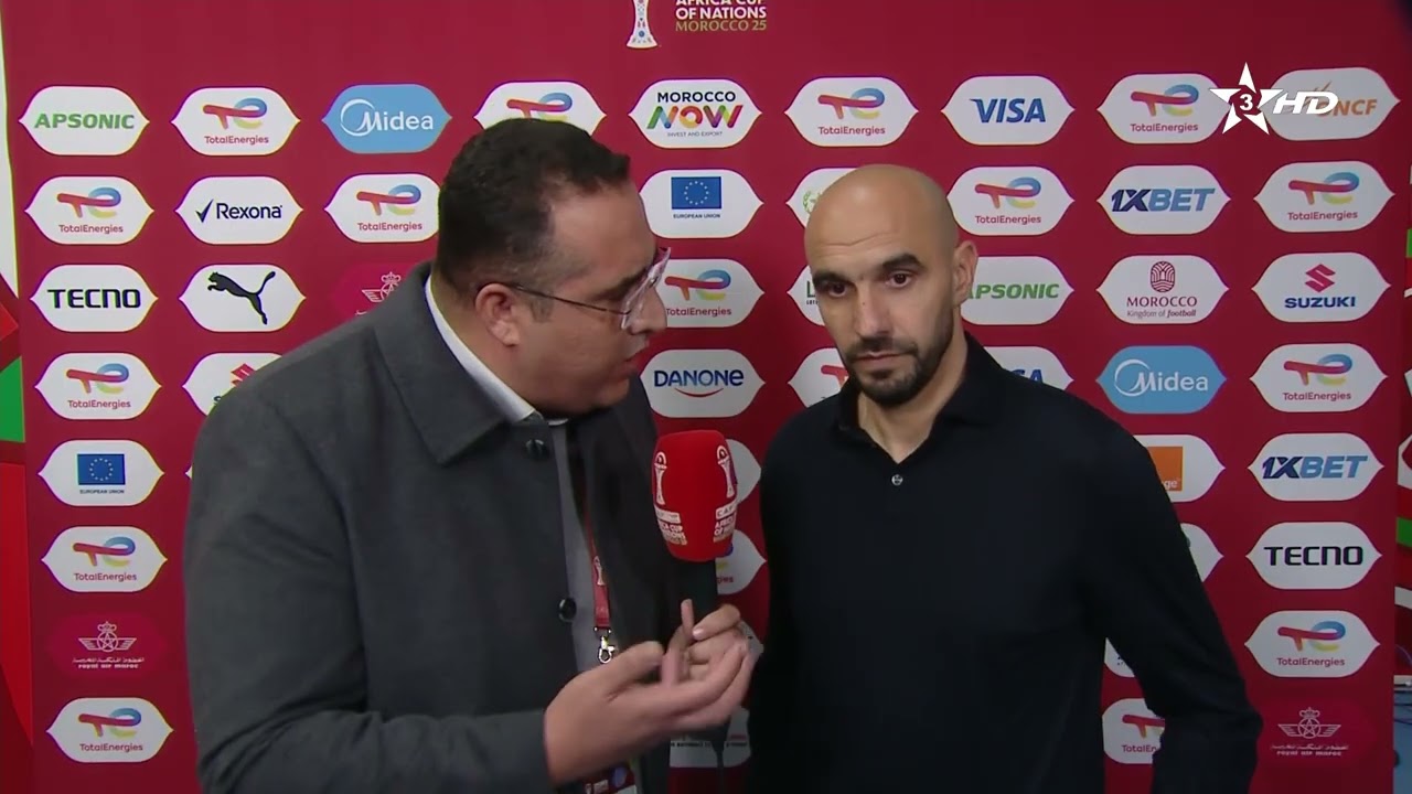 🎙️ | سفيان الراشيدي يستضيف الناخب الوطني وليد الركراكي بعد مباراة زامبيا