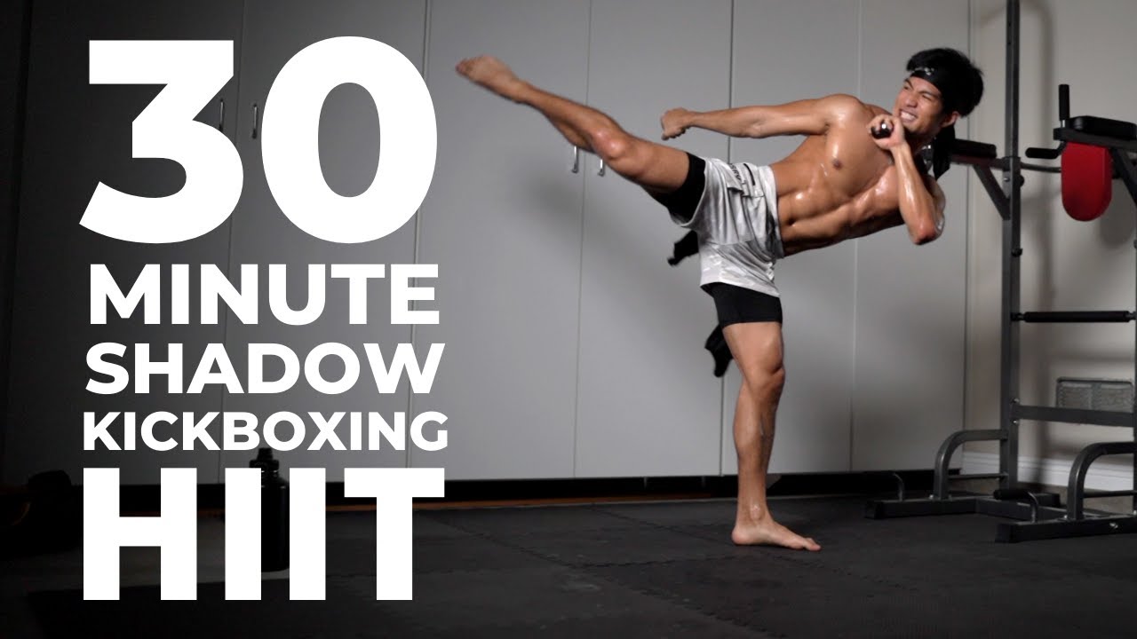 30 MIN SHADOW KICKBOXING HIIT FOR FAT LOSS / ABS (MINIMAL EQUIPMENT!)