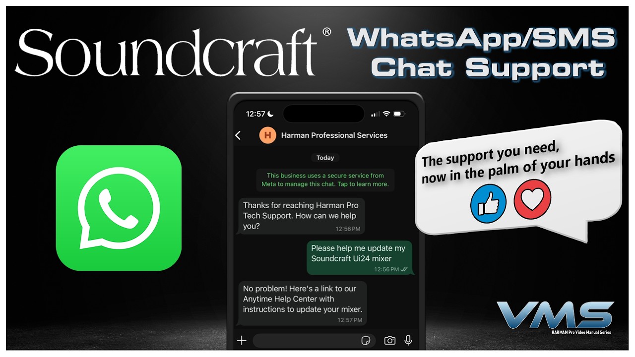 Поддержка в чате WhatsApp/SMS | Микшеры Soundcraft