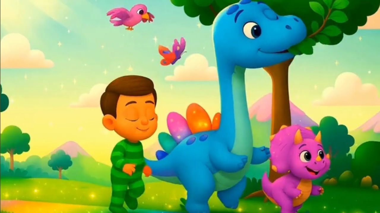 🦖 Dinosaur Dream Parade | 5-Minute Magical 3D Animated Nursery Song for Kids