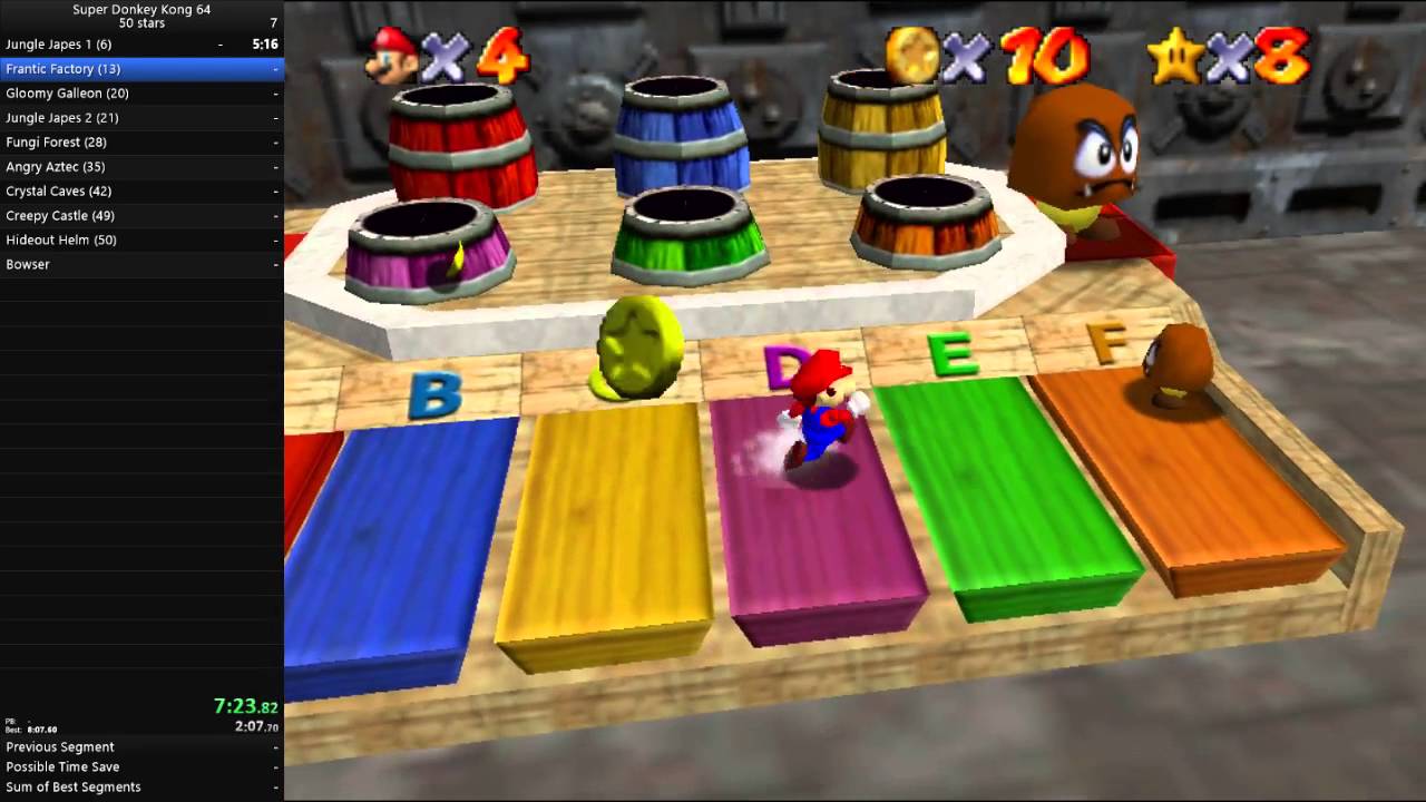 Super Donkey Kong 64 50 Star Speedrun in 1:00:08