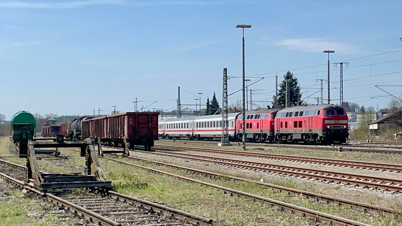 Zugverkehr an der Illertalbahn in Memmingen und Vöhringen Sommer 2021